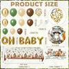 BORAMDO Woodland Animals Baby Shower Decoration Pack Forest Animal Neutral Gender Reveal Party Supplies Woodland Themed Birthday Party Ideas Set 106