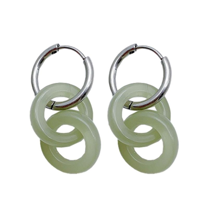 

Retro Peace Buckle Earring Blessing Ear Rings Accessory Trendy Chinese Style Ear Ornament Jewelry for Fashion Lover 1