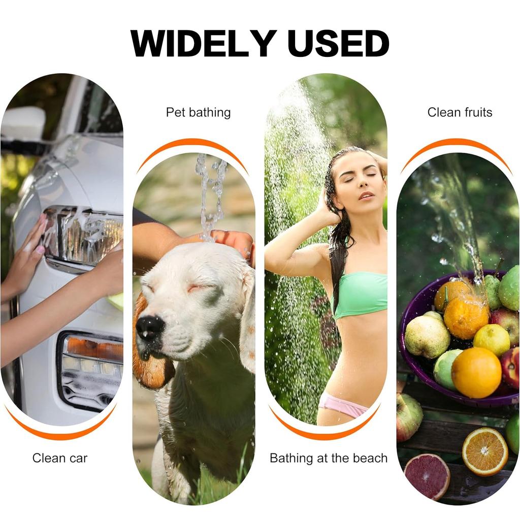Kompakte Handheld wiederaufladbare Outdoor-Dusche, Sanfter Duschstrahl für Autowäsche, Blumenbewässerung und Wohnung Badezimmerwerkzeuge