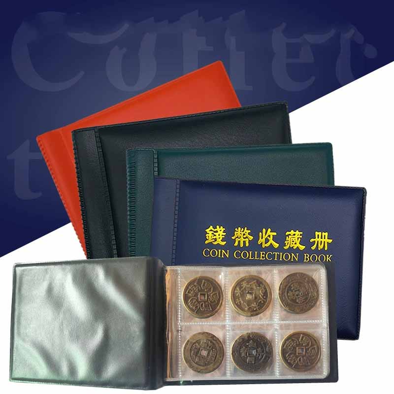 60-Pocket Mini Coin Collection Album Portable Coin Protective Holder Compact Storage Binder with Clear PVC Pages