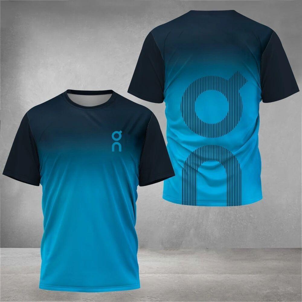 Summer Round Neck 3D Print Top Outdoor Fitness Sportswear Fashionable Casual Quick-drying Short Sleeved Men's T-shirts