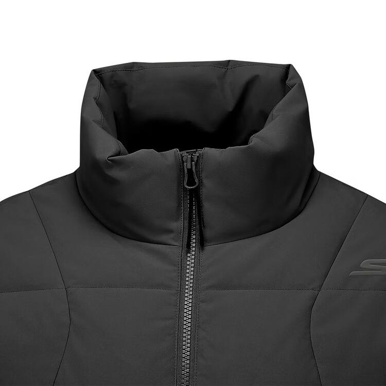 Skechers Comfortable Sports Series Warm Breathable Down Jacket Men outerwear Carbon-Black P425M020-0018