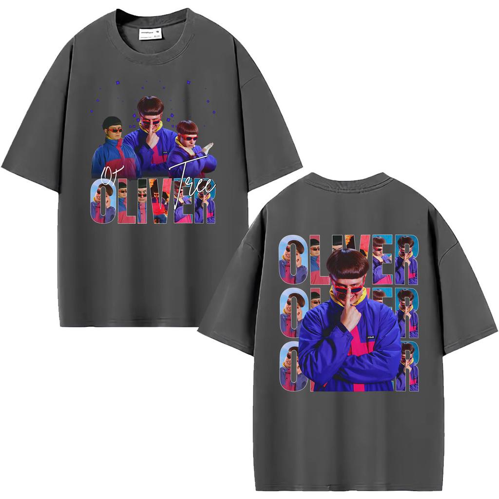 Pop Rock Music Oliver Tree Album Tour Maglietta Unisex Abbigliamento Harajuku Magliette Gotico 100% Cotone Maglietta a Maniche Corte Streetwear