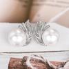 Huitan Elegant Imitation Pearl Stud Earrings for Women Exquisite Temperament Wedding Band  Trendy Gorgeous Ear Accessory