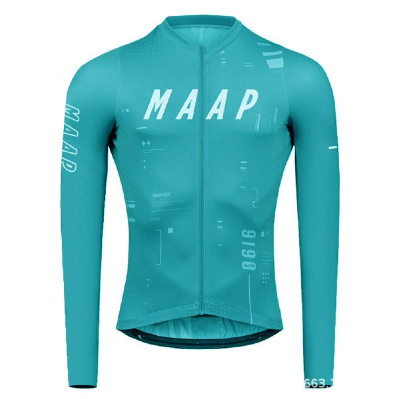 MAAP Unisex Radtrikot Bambusfaser Langarm Atmungsaktiv Slim Fit Rennrad MTB Fahrradshirt