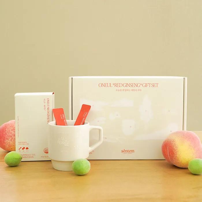 [Celebration/Cheer Gift Set] Today's Red Ginseng 30 Packs + Routine Mug 1P (Card, Recipe Book Included) Sweet Daily Red Ginseng Stick