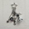 Lucky Black 8 Rockstar Keychains Star Shaped Y2k Pendant Fashion Spider Web Keychain  Bag Pendant