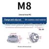 304 Stainless Steel Hex Flange Nut with Anti-Slip Washer, M3-M16