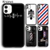 Barber Stripes Scissors For iPhone 17 Air 16 Phone Case Cover 15 14 Plus 12 13 Pro Max Coque Shell Fundas