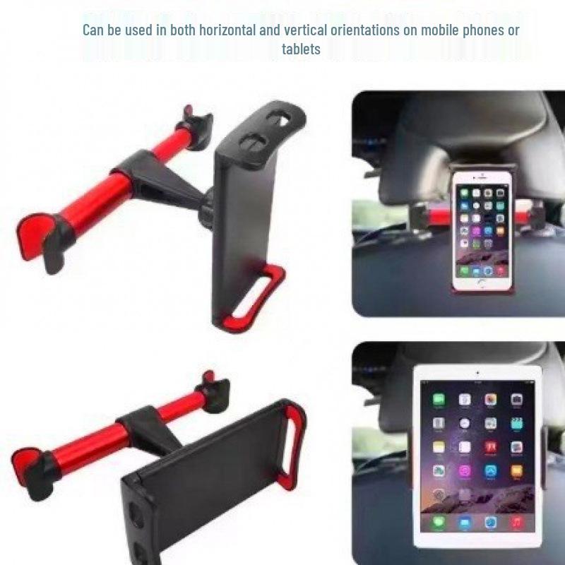 Universal Car Headrest Mount for Phone/Tablet - Telescopic Rear Seat Holder