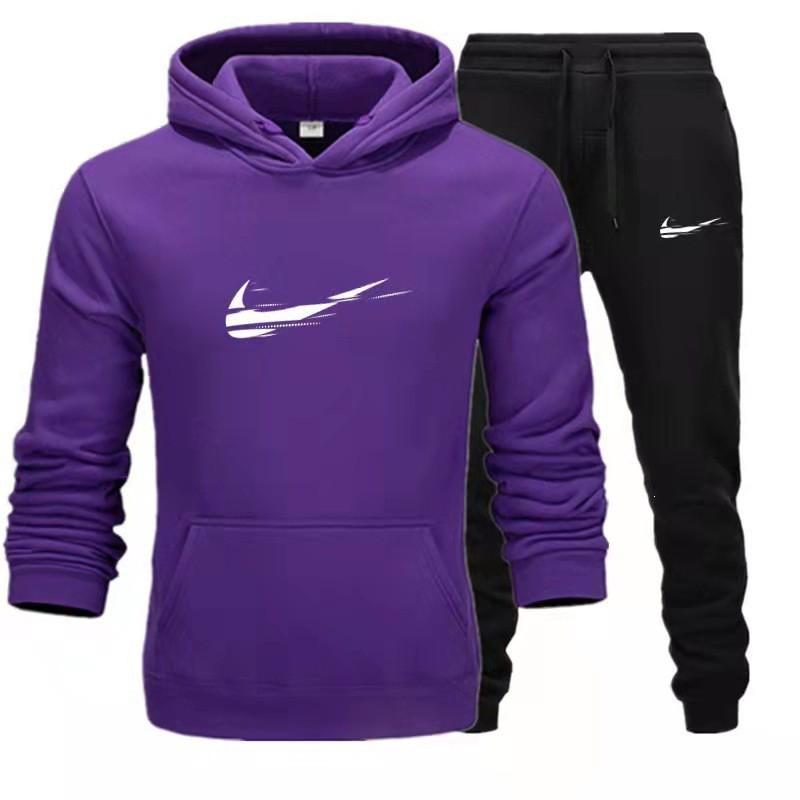 Conjunto de Sudadera Deportiva con Capucha para Hombre y Mujer Manga Larga Chándal Atuendo Atlético Casual