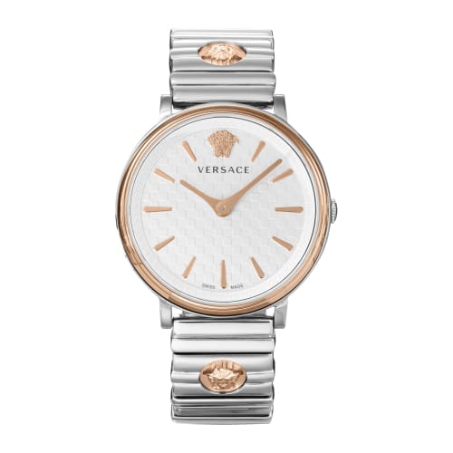 VERSACE Women's V Circle Watch VE8105022, Quartz Movement, Water Resistant, Sapphire Crystal, Stainless Steel