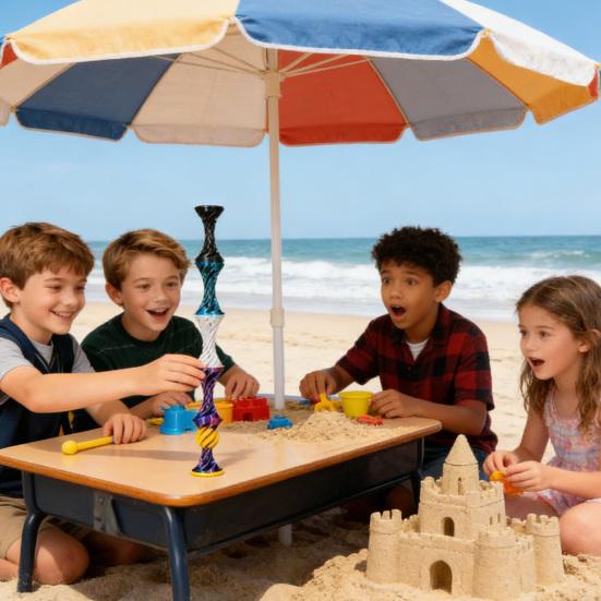 3D Printed Elastic Popping Ball And Pyramid Spiral Toy Stress Relief Fidget Toy for Adults And Kids Office Classroom Home Anxiety Relief