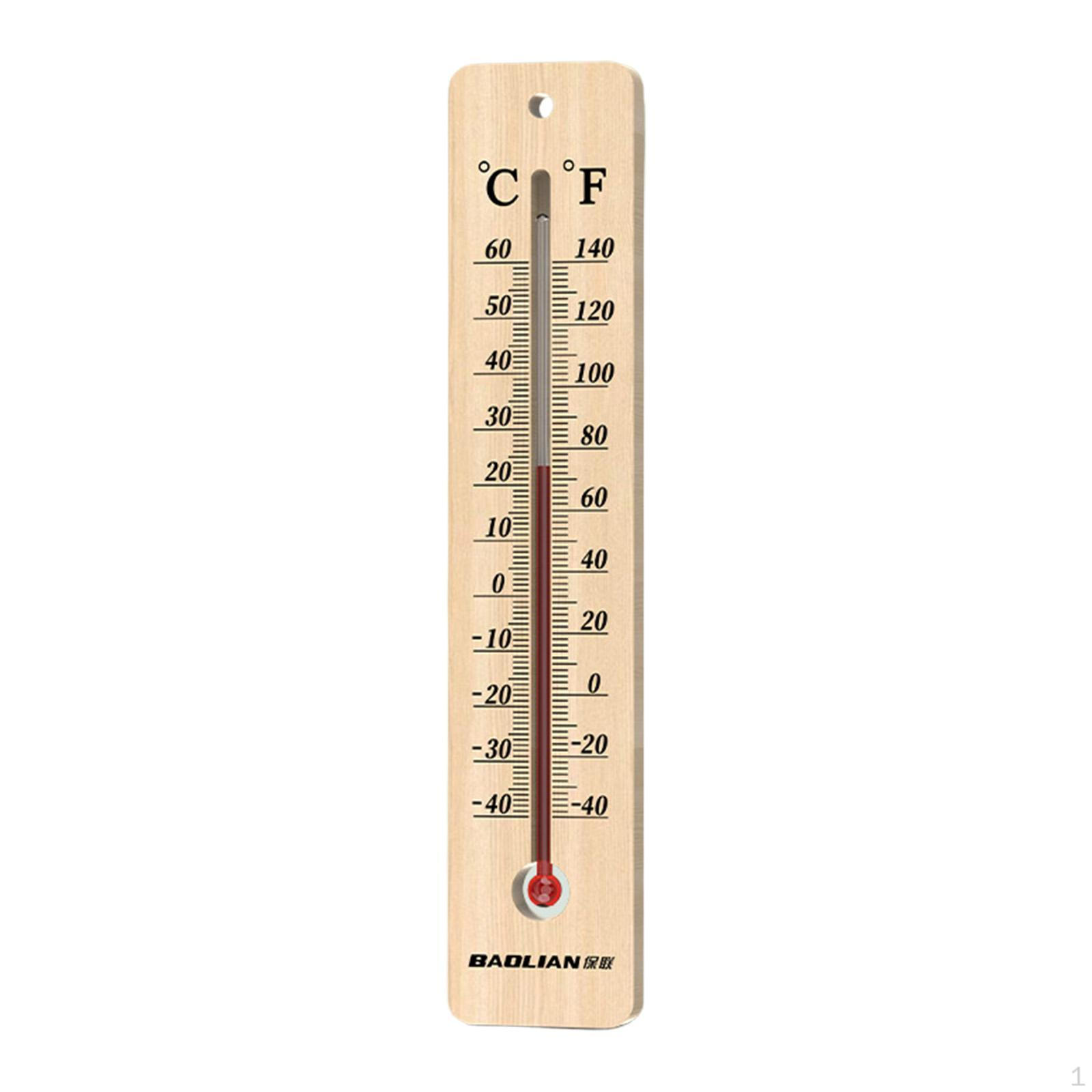 

Wall Temperature Creative Wooden Gauge Indoor Outdoor Thermometer Hanging Double 20cmx3.9cmx0.7cm