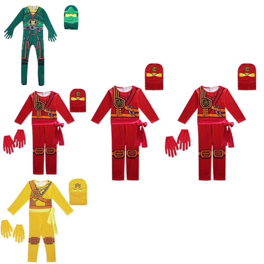 High Quality Polyester Ninjago Kai Jay Cosplay Party Clothes For Kids