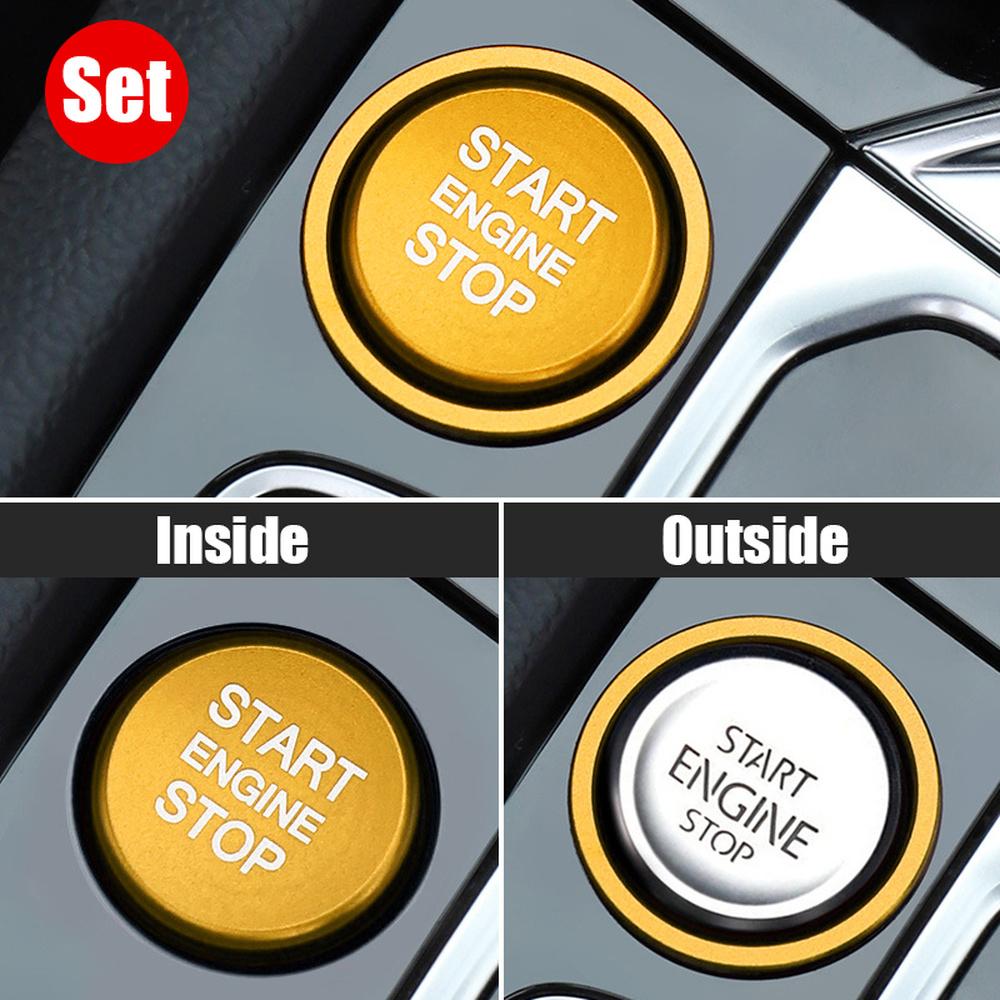 Engine Start Stop Button Ring Ignition Cover Trim for VW Arteon CC Passat B8 Golf 7 Magotan Jetta T-Roc, Interior Accessory