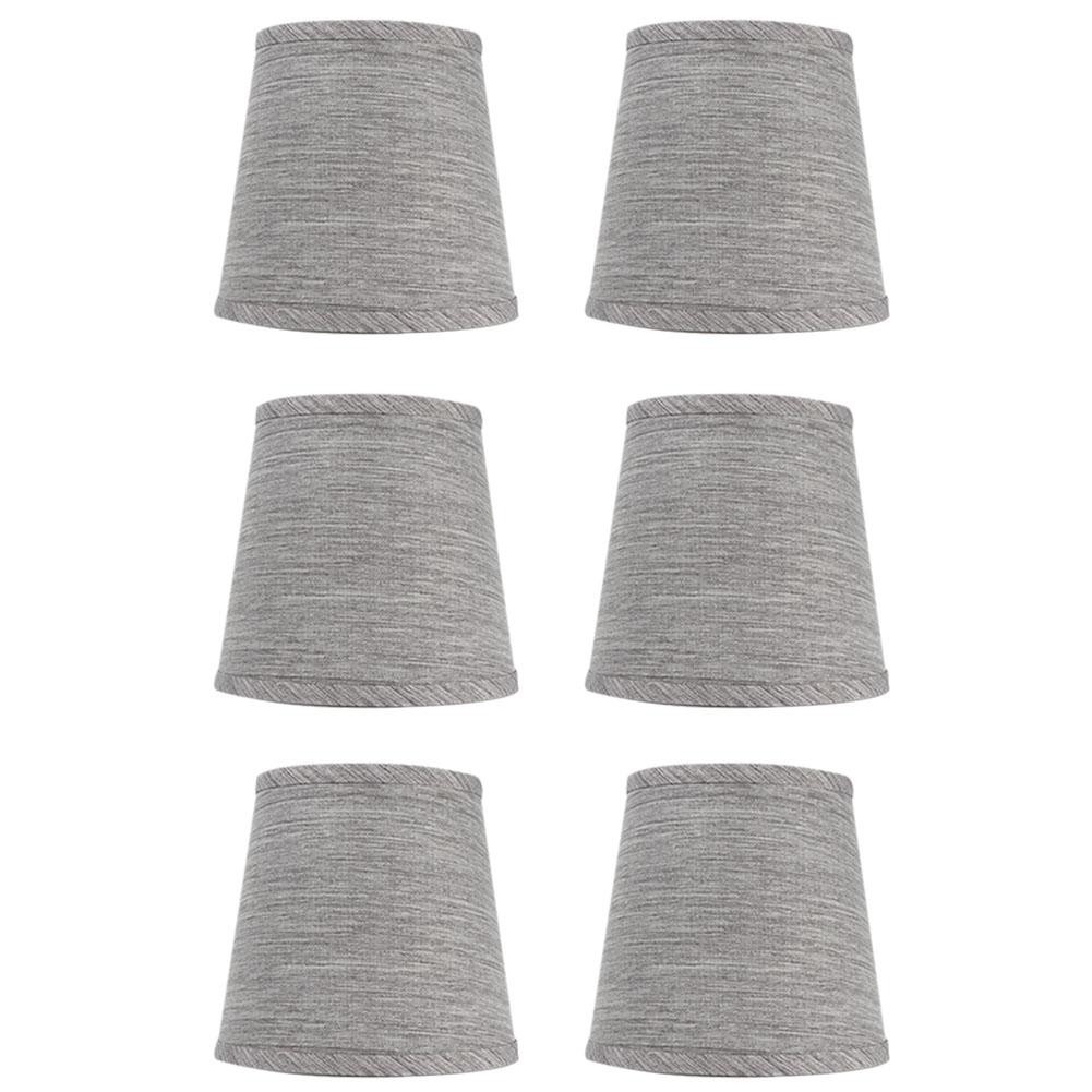 6Pcs Lampshade Modern Light Cover Fabric Inner Film European Style for Chandelier Wall Lamp W/E14