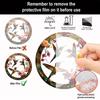 20CM 2D Flat Hummingbird Flower Color Art Translucent Round Window Hanging Decorative Acrylic Decorative Sun Catcher Parasol for   Garden Gift