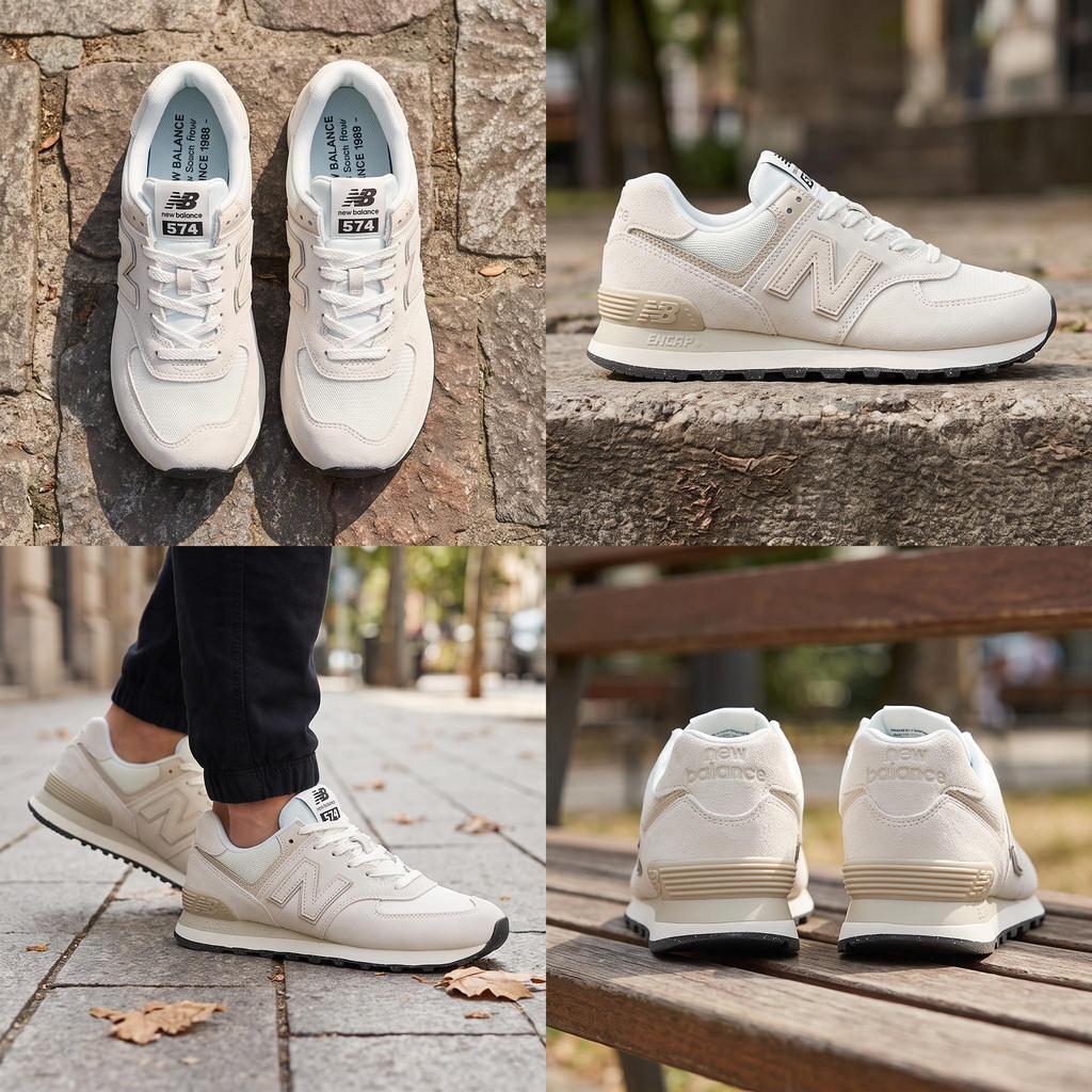 New Balance 574 Kirli Beyaz Unisex Spor Ayakkabı Gri U574OF2