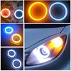 1 Pair 12V Car SUV Headlight DRL Halo Ring Angel Eyes Turn Signal Lamp For 110mm