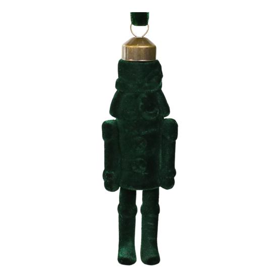 Flocking Nutcracker Hanging Ornament Decorative Nutcrackers Statue Christmas Soldier Charm Holiday Tree Decoration Pendant