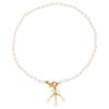 VIVIENNE WESTWOOD Sheryl Heart Pearl Pendant Recycled Brass Glass Pearl Necklace Unisex Necklace Gold 6301012B02R107