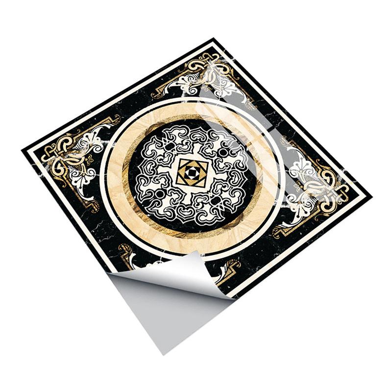 1 Adet Duvar Kağıdı Kendinden Yapışkanlı PVC Parke Mermer Etiketi Su Geçirmez Zemin Etiketi Kare Çıkartmalar Kaymaz Ev Dekorasyonu