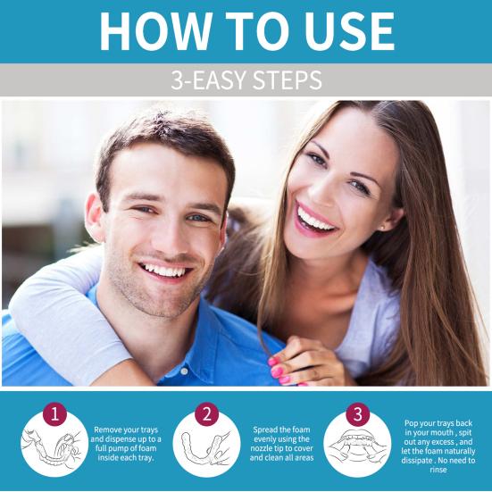 Yousheng 30ml Denture Cleaner Reduce Sensitive Dirt Strong Clean Power Fresh Breath Whitening Stain-removing Retainer Foam Cleanser for Home