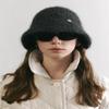 Pepita Angora-Wolle Eimerhut H017 GRAU