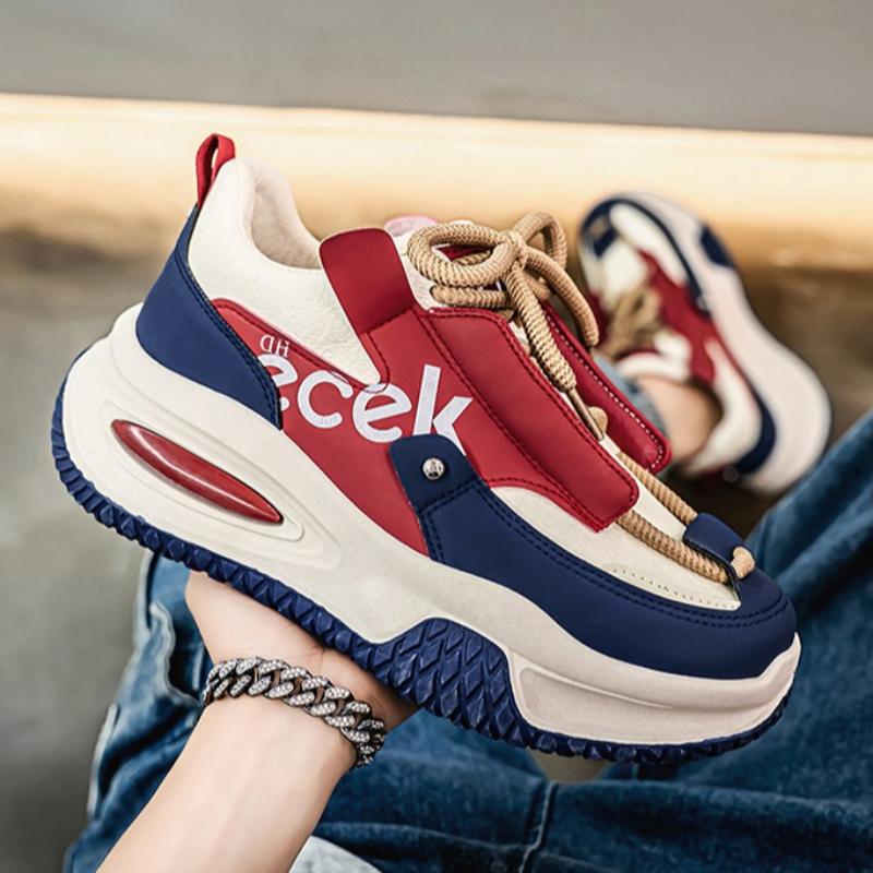 2025 Designer Men's Platform Sneakers Fashion Breathable Increased Height Casual Walking Shoes Outdoor Non Slip Vulcanized Shoes