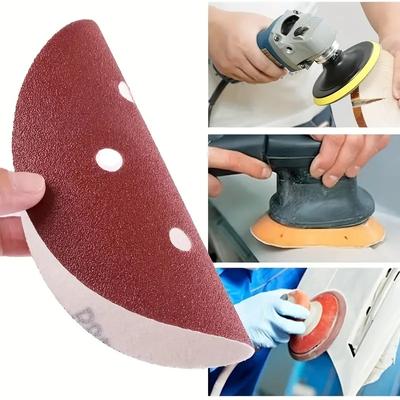 100Pcs 125mm Sandpaper Round Shape Sanding Discs Hook Loop Sanding Paper Buffing Sheet Sandpaper 8 Hole Sander Polishing Pad