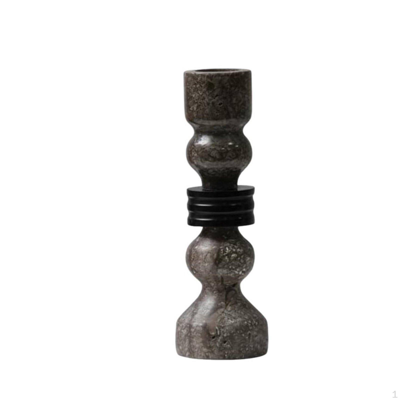 Travertine Candle Holder Modern Minimalist Stone Luxury Candlestick Bshort