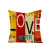 Home Polyester Pillowcase Retro Book Brief Series Square Sofa Pillowcase