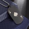 Fashionable Classic Mens Stainless Steel Poker Card Spades Heart Pendant Simple Party Necklace Jewelry