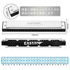 EAST TOP 24-Hole C Tremolo Harmonica, Professional Grade, Stainless Steel with Leather Case, Cleaning Cloth, and Airtight Design for Beginners and Adv