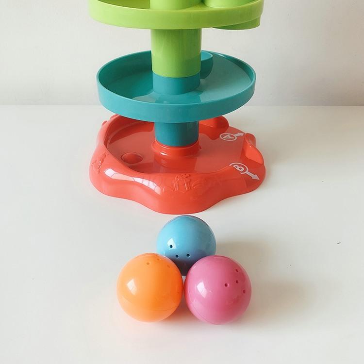 Little Hippo Rolling Caddy Colorful Spinning Track Rolling Ball Toy