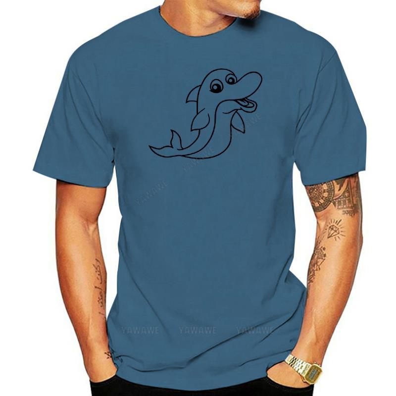 

Brand man teeshirt Painted Small Delfin Cute Cute Naughty Comic Cartoon T Shirt Harajuku TShirts ShortSleeve Pop Top Tee 4XL