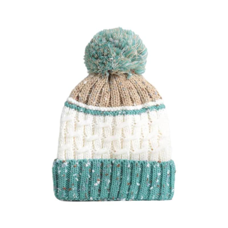 New Waterproof Ski Unisex Winter Warm Knitted Beanie Pom Acrylic Cable Knit Hat
