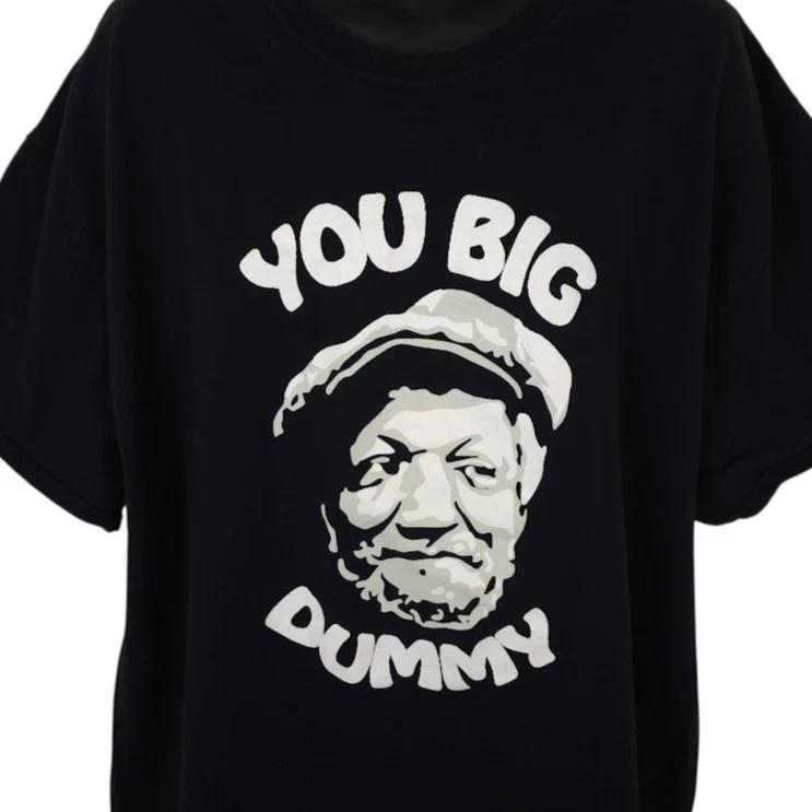 Sanford And Son 100% Cotton T-shirt Mens Tees Top Mens Size 3XL Black Redd Foxx 70s Sitcom You Big Dummy 2XL