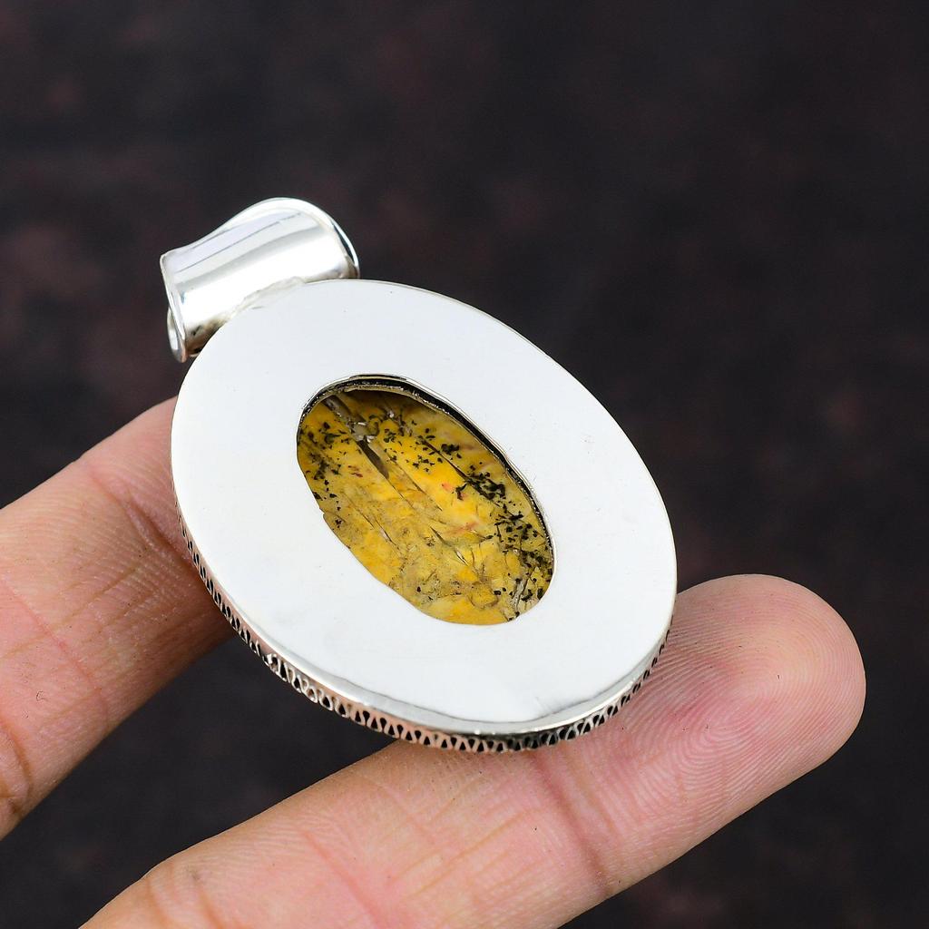 Brecciated Mookaite Pendant Vintage Pendant 925 Sterling Silver Pendant Unique Style Jewelry Natural Gemstone Handmade Pendant Gift For Mom