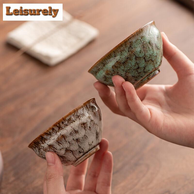 5 szt./zestaw Chiński Piec Transformowany Ceramiczny Filiżanka do Herbaty Pojedyncza Filiżanka Mistrzowska Pięć Elementów Czarka do Herbaty Kubek Domowy Zestaw do Herbaty Kung Fu Pudełko Prezentowe