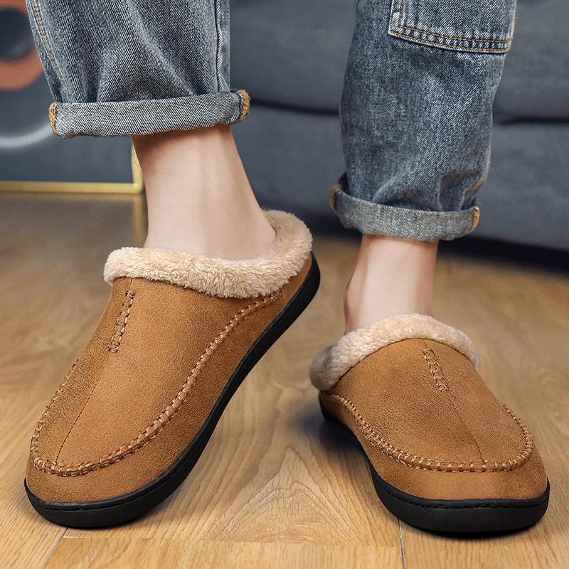 Cotton slippers winter large size indoor warm new plush cotton shoes