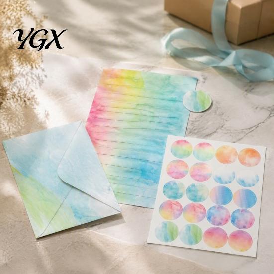 Stationery Writing Paper Set Watercolor Letterhead Set, Envelopes Letter And Stickers Artistic Supplies Kit, Handwritten Correspondence Birthday