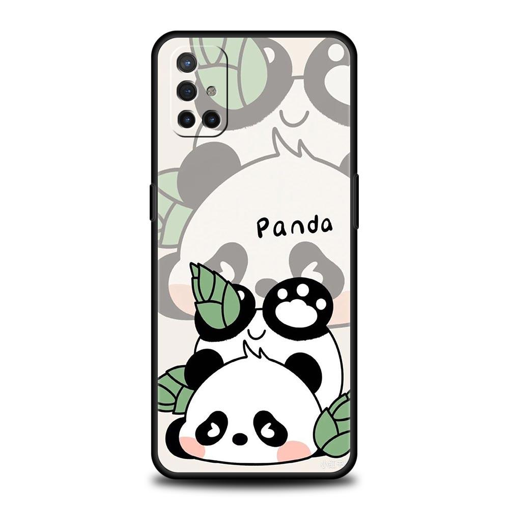 Phone Case For OnePlus 12 11 10 9 Pro 9T 12R 10R 9R 9RT 10T 8T 8 7 6T 7T Nord 2T CE 2 5G N10 Cover Cute Panda Climbing Bamboo