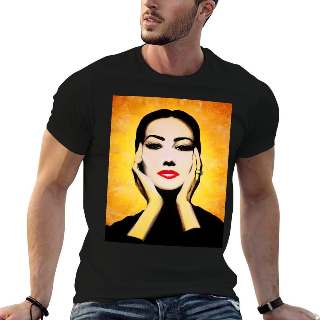 Maria Callas T-shirt Casual Basic Street