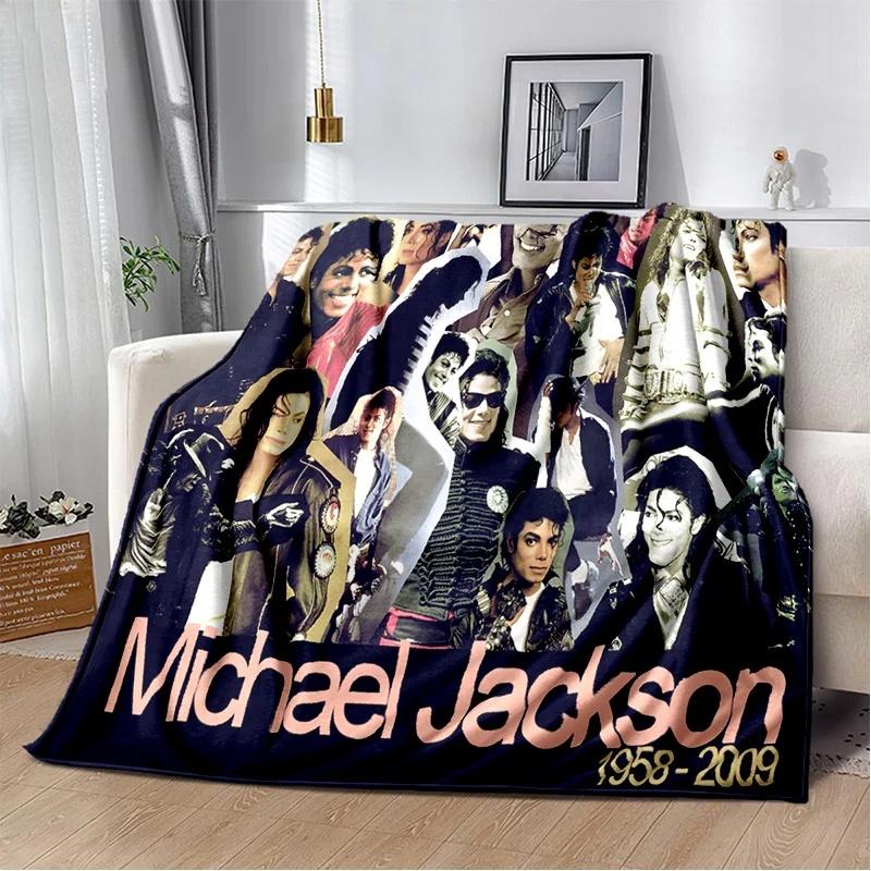 Michael Jackson Retro Printed  HD Blanket Soft Throw Blanket for Home Bedroom Bed Sofa Travel Office Solid Cover Blanket  Adults