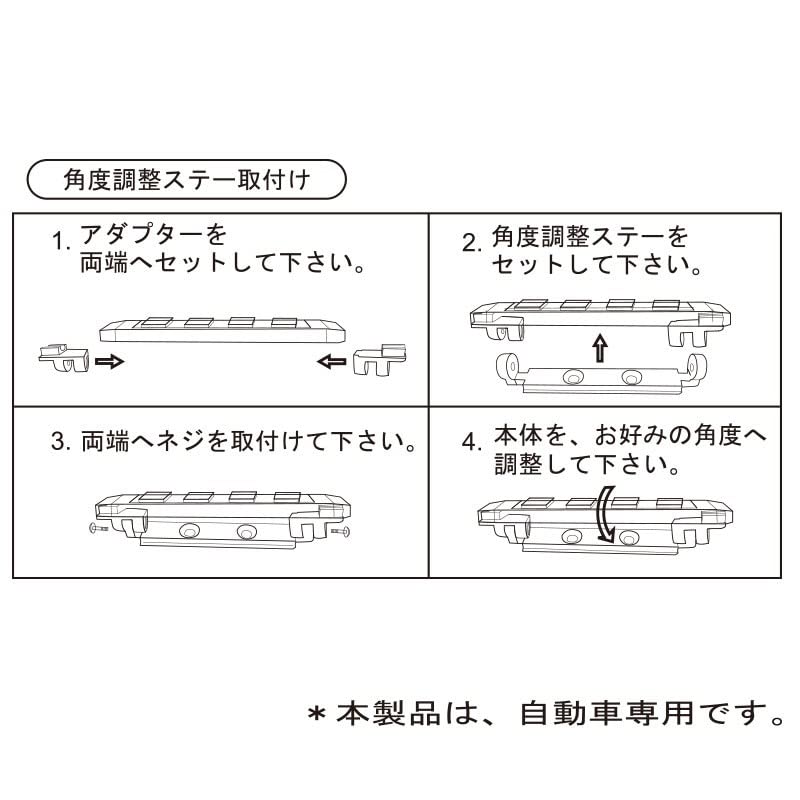 Procyon PL-40 Car LED Step & Floor Light RE/WH, 4 Pieces