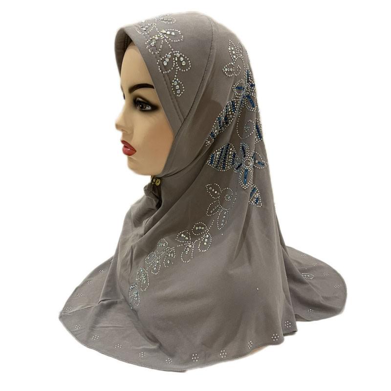 

Высококачественный мусульманский хиджаб Амира со стразами, надеваемый исламский шарф, повязка на голову, молитвенные шарфы, хиджабы Рамадана для женщин, исламская шляпа