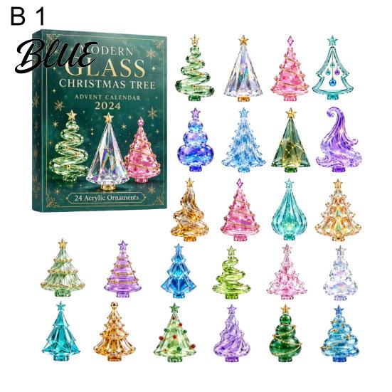 Weihnachtsparty-Zubehör Blind Box Enthält 24 Adventskalender Weihnachtsbaum Überraschungs-Schmuckstücke Geschenk