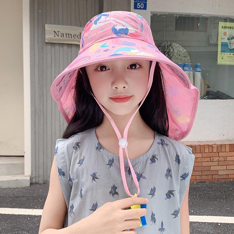 Cappello da Sole a Tesa Larga per Bambini - Protezione UV per Ragazzi e Ragazze (Primavera estate)